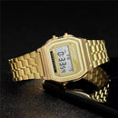 Reloj deportivo para Hombre, Reloj de pulsera cuadrado de acero inoxidable de lujo a la moda Led Digital, relojes electrónicos para mujer, Reloj para Hombre