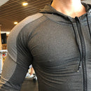 Instinct Blue – Sudadera con Capucha Hombre Gym | Cremallera | Compresión Elástica