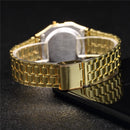 Reloj deportivo para Hombre, Reloj de pulsera cuadrado de acero inoxidable de lujo a la moda Led Digital, relojes electrónicos para mujer, Reloj para Hombre