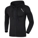 Instinct Blue – Sudadera con Capucha Hombre Gym | Cremallera | Compresión Elástica