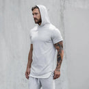Instinct Blue – Sudadera Hombre Bodybuilding | Manga Corta | Algodón Slim Fit