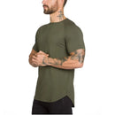 Instinct Blue – Sudadera Hombre Bodybuilding | Manga Corta | Algodón Slim Fit