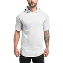 Instinct Blue – Sudadera Hombre Bodybuilding | Manga Corta | Algodón Slim Fit