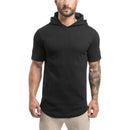 Instinct Blue – Sudadera Hombre Bodybuilding | Manga Corta | Algodón Slim Fit