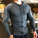 Instinct Blue – Sudadera con Capucha Hombre Gym | Cremallera | Compresión Elástica