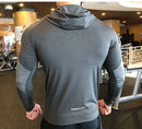 Instinct Blue – Sudadera con Capucha Hombre Gym | Cremallera | Compresión Elástica