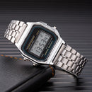 Reloj deportivo para Hombre, Reloj de pulsera cuadrado de acero inoxidable de lujo a la moda Led Digital, relojes electrónicos para mujer, Reloj para Hombre