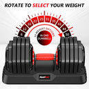 Instinct Blue – Mancuernas Ajustables 25-50lb | 10 en 1 Dial | Ahorra Espacio Gym Casa