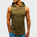 Camiseta deportiva con capucha a la moda para hombre, camisetas sin mangas holgadas informales, camisetas sin mangas para correr, gimnasio, Fitness, ropa deportiva para hombre, sudaderas con capucha para entrenamiento