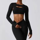 Instinct Blue – Conjunto Deportivo Mujer Yoga | Top + Malla | Secado Rápido