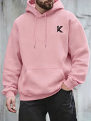 Instinct Blue – Sudadera con Capucha Hombre | Estampado Letra K | Hip Hop Loose Fit