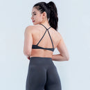Instinct Blue – Sujetador Deportivo Mujer Yoga | Espalda Abierta | Alta Sujeción