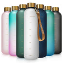 Instinct Blue – Botella Agua 1L con Marcador de Tiempo | BPA Free | Deporte y Viaje