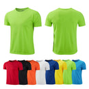Camiseta deportiva de cuello redondo de secado rápido, camisetas de gimnasio, camiseta de entrenamiento para correr, ropa deportiva transpirable para hombre, servicio de clase