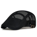 Gorra Retro de Malla Transpirable para Hombre, Estilo Newsboy, Ajustable, Plana, para Primavera y Verano