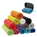Toalla refrescante de secado rápido, toalla fría suave y transpirable con absorción de sudor con caja de almacenamiento, deportes, correr, Yoga, gimnasio y Club