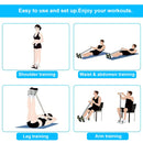 Instinct Blue – Banda Resistencia 4 Tubos con Pedal | Yoga | Abdomen Cintura y Brazos