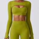 Instinct Blue – Conjunto Deportivo Mujer Yoga | Top + Malla | Secado Rápido