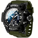 Relojes deportivos para hombre y mujer, manecillas tácticas, esfera grande, temporizador iluminado, despertador