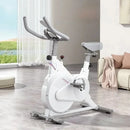 Bicicletas de Ejercicio Blancas y Negras para Bajar de Peso, Bicicletas de Ejercicio Silenciosas con Resistencia Magnética para Gimnasio en Casa