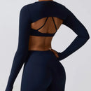 Instinct Blue – Conjunto Deportivo Mujer Yoga | Top + Malla | Secado Rápido