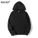 Sudaderas con capucha para hombre, jersey para mujer, sudaderas con capucha informales para primavera y otoño, sudaderas con capucha de Color sólido, sudadera negra de gran tamaño para hombre