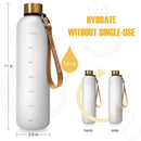 Instinct Blue – Botella Agua 1L con Marcador de Tiempo | BPA Free | Deporte y Viaje