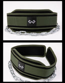 Cinturón de cintura con soporte de peso para entrenamiento de fuerza central, dominadas de cadena de hierro gruesa y cinturones de protección para entrenamiento de cintura
