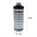 Instinct Blue – Botella Agua 2L con Pajita | Marcador de Tiempo | Deporte y Outdoor