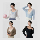 Sudadera Deportiva para Mujer, Holgada, de Manga Larga, Ligera y Microtransparente, para Pilates y Fitness