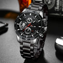 Reloj Deportivo para Hombre de 46mm, Correa de Cuero Negra, Serie Racing, Uso Diario, Reloj de Cuarzo con Esfera de Oro Rosa Original, Relogio Masculino