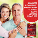 Suplemento de hierro + ácido fólico, con vitamina C, B12 y zinc, fortalecedor de sangre, soporte para la circulación, soporte inmunológico