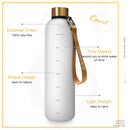 Instinct Blue – Botella Agua 1L con Marcador de Tiempo | BPA Free | Deporte y Viaje