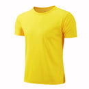 Camiseta deportiva de cuello redondo de secado rápido, camisetas de gimnasio, camiseta de entrenamiento para correr, ropa deportiva transpirable para hombre, servicio de clase