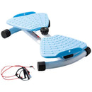 Instinct Blue – Tabla Giratoria Cintura con Bandas | Stepper Silencioso | Fitness Casa