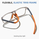 Gafas fotocromáticas deportivas, montura cuadrada TR90 con filtro de luz azul, protección UV400 para uso exterior e interior, resistentes a impactos