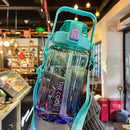 Instinct Blue – Botella Agua 1.5L / 2L con Pajita y Correa | BPA Free | Gym y Viaje