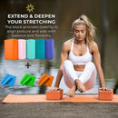 Instinct Blue – Kit Yoga 3 Piezas | 2 Bloques EVA Alta Densidad + Banda TPE | Yoga y Pilates