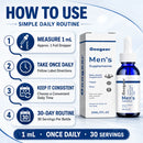 Suplementos en Gotas para Hombres con Panax Ginseng, Ginkgo Biloba, Semilla de Uva y Vitamina B12 para Energía y Vitalidad Diaria, 30 ML