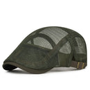 Gorra Retro de Malla Transpirable para Hombre, Estilo Newsboy, Ajustable, Plana, para Primavera y Verano