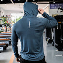 Instinct Blue – Camiseta Deportiva Hombre Manga Larga | Running y Fitness | Transpirable