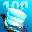 Gafas de natación profesionales impermeables, gafas antiniebla 100% protección UV sin fugas para adultos, hombres, mujeres y jóvenes