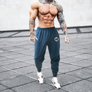 Pantalones deportivos para culturismo y gimnasio, pantalones de entrenamiento informales transpirables para hombre, pantalones de chándal finos sueltos de secado rápido con puños para correr