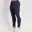 Pantalones para correr de gimnasio para hombre, pantalones de chándal ajustados para entrenamiento y correr con bolsillos con cremallera, pantalones con cordón, pantalones casuales deportivos de entrenamiento