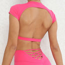 Instinct Blue – Top Deportivo Mujer | Espalda Abierta | Yoga y Gym