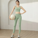 Ropa Deportiva para Mujer: Conjunto de Sujetador y Top de Yoga de Alta Intensidad Antichoque y Antideslizante para Correr, con Efecto Push-Up