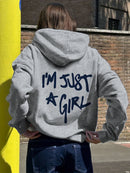 Instinct Blue – Sudadera con Capucha Mujer | Estampado Letra y Cordón | Bolsillo Canguro