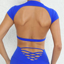 Instinct Blue – Top Deportivo Mujer | Espalda Abierta | Yoga y Gym