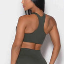 Sujetador deportivo para correr al aire libre, chaleco de fitness, cruz sexy con cuello colgante, top de alta gama