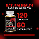 Cápsulas de Proteína de Suero – Alta Concentración, Promueve la Recuperación Post-Entrenamiento, Desarrolla Músculo Abdominal y Deportivo